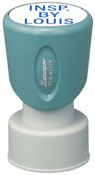 N48<br>Pre-Inked<br>Round Stamp<br>(Short Handle)<br>3/4" Diameter